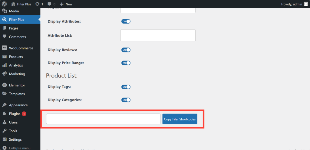 Copy Filter Plus Shortcodes, Woooplugin