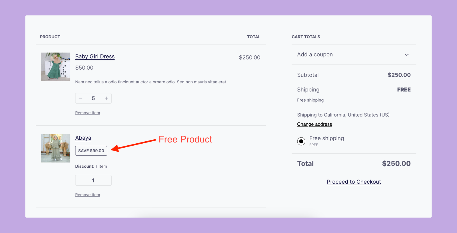 Free-product-in-the-cart